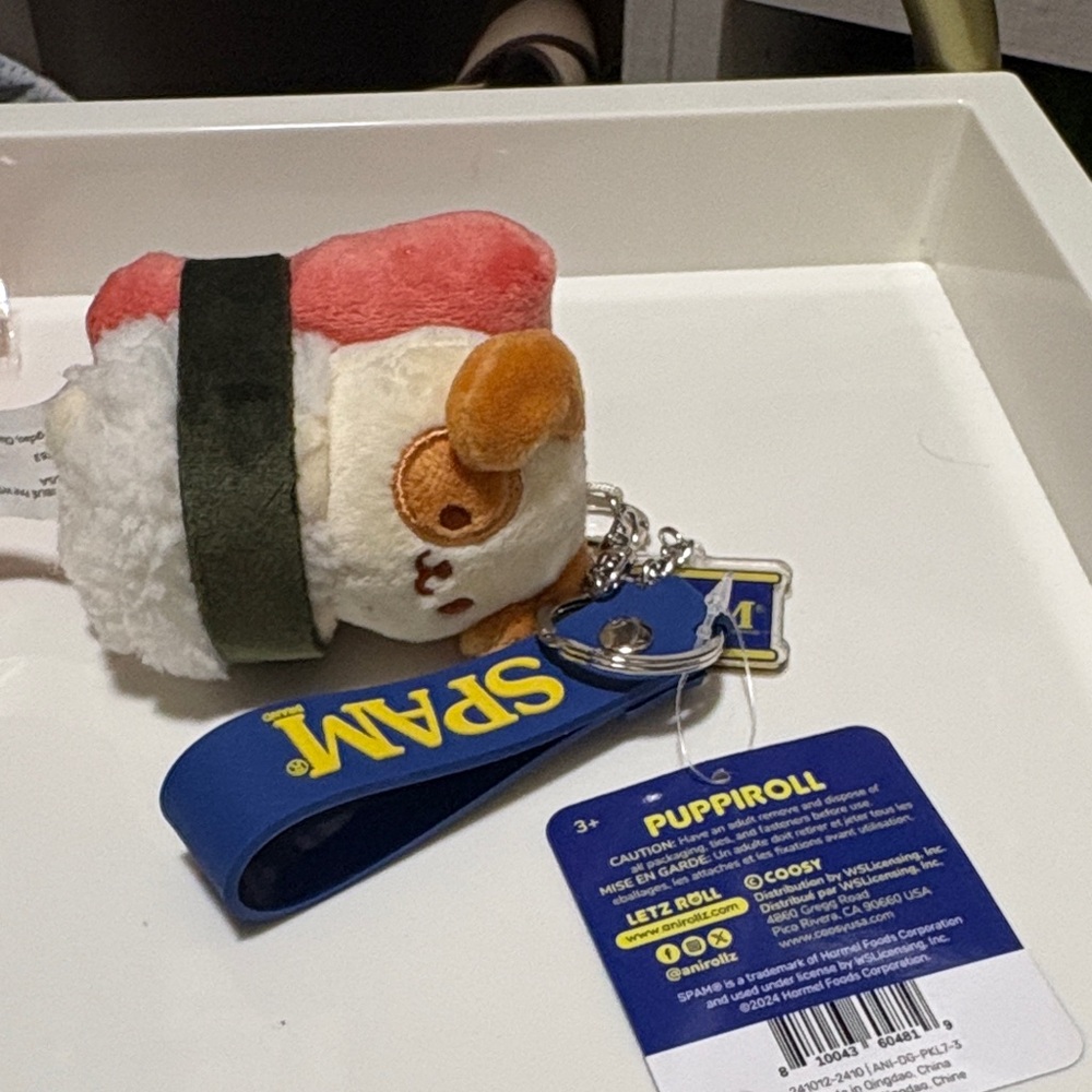 Puppiroll Sushi Plush Keychain
